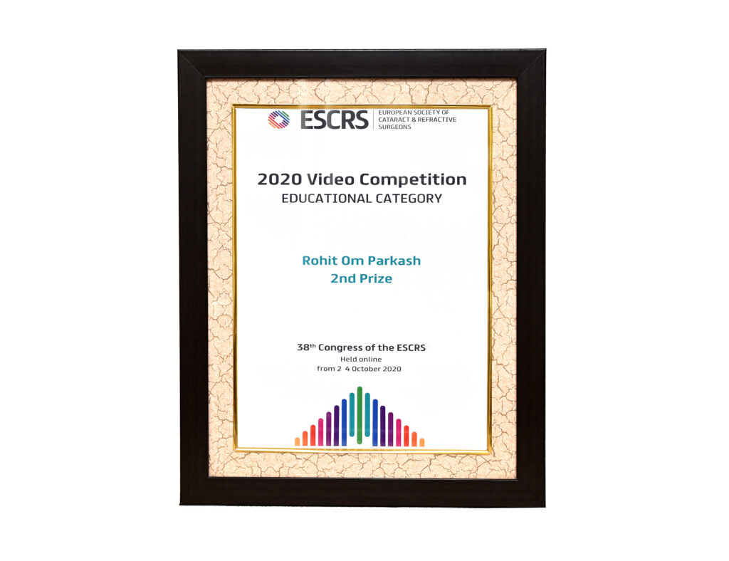 European Society of Cataract & Refractive Surgeons 2020 Video Competition